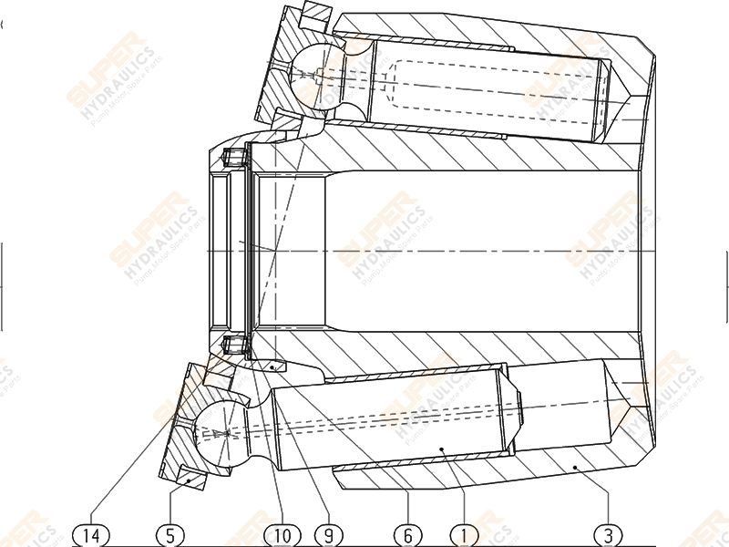 Drawing A4VG250 Series Rotary Group