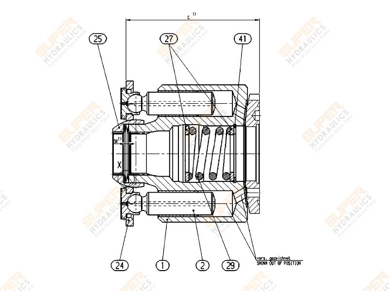 Drawing A4VG90 Series Rotary Group