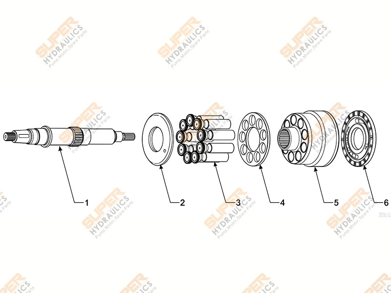 CAT245 pump parts diagram